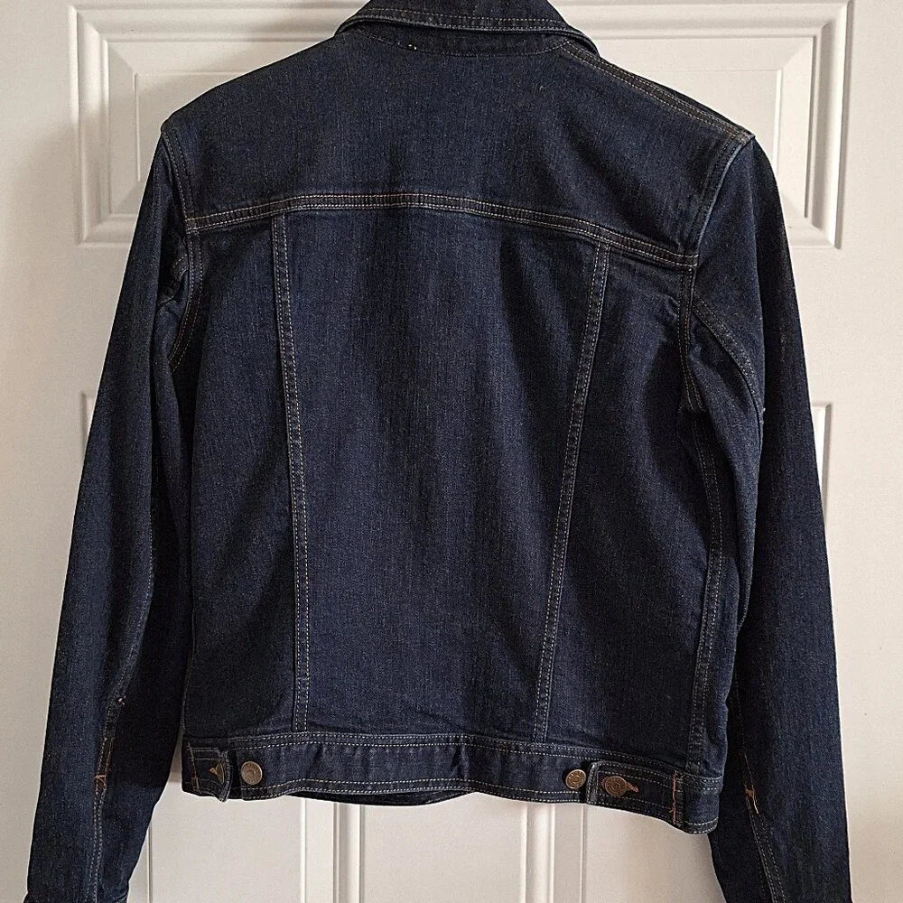 Lauren Jeans Co Ralph Lauren dark blue denim jean jacket small S excellent used - Picture 2 of 3